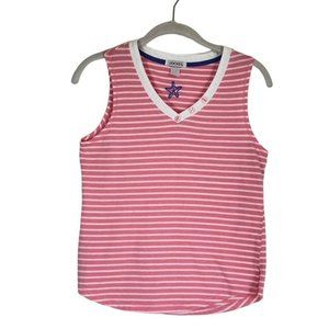 Jockey Women's Striped Sleeveless Top in Pink / White - Size Small
